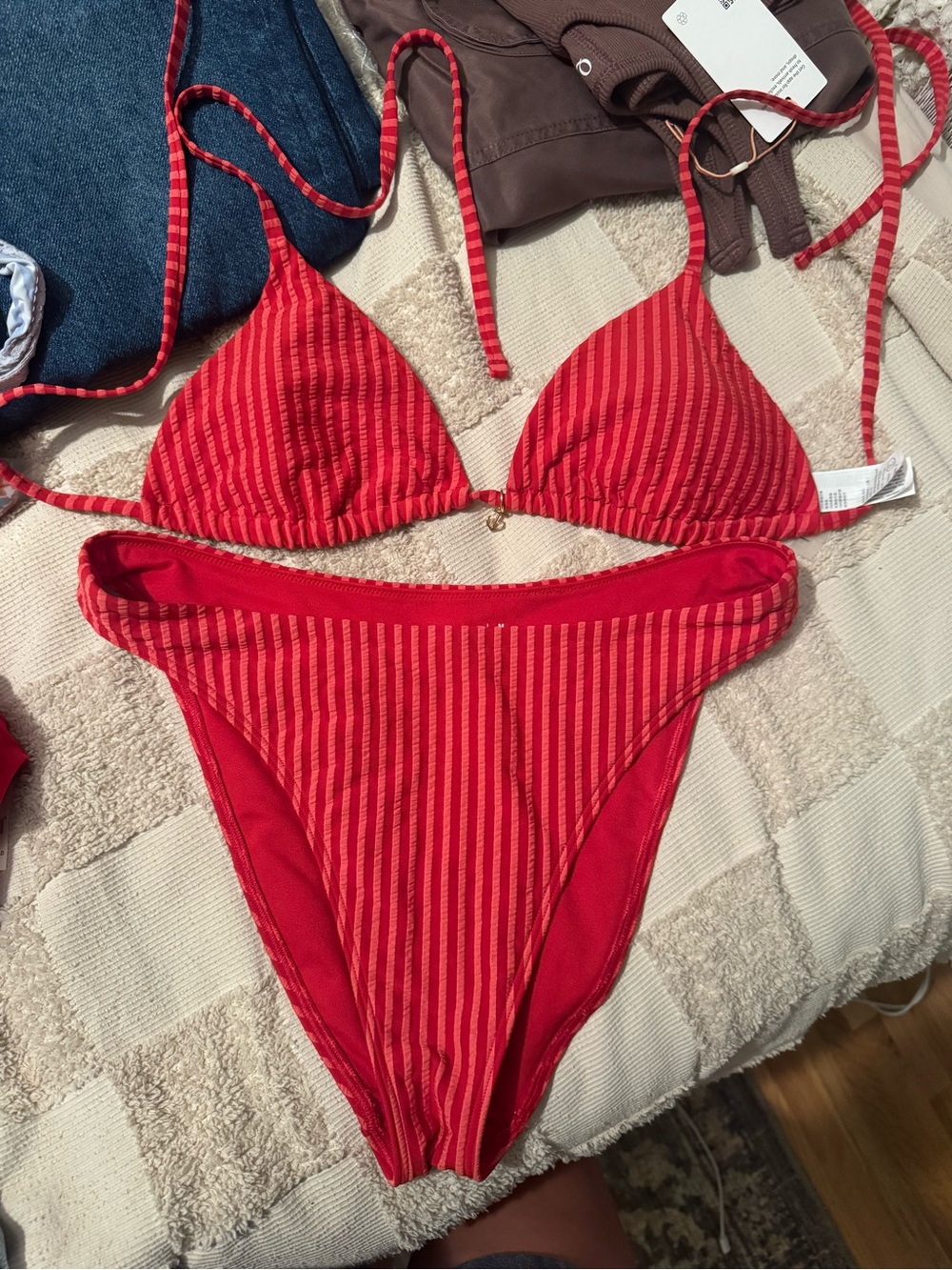 AF Red Striped Bikini